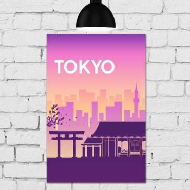 Imagem de Placa Decorativa MDF Cidades Viagem Tokio 20x30cm - Quartinhos