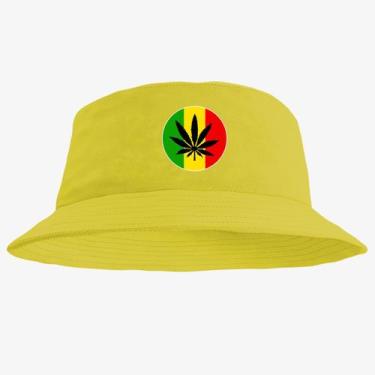 Imagem de Chapéu Bucket Hat Estampado Reggae - MP Moda Masculina, Único, Amarelo