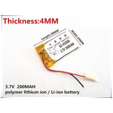 Imagem de Bateria 3,7v 200mha Do Fly Runner Car Da Candide H18 , Sem conector - 