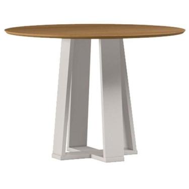 Imagem de Mesa De Jantar 100x100 Cm Isabela Sem Vidro Off White Ype - New Ceval 