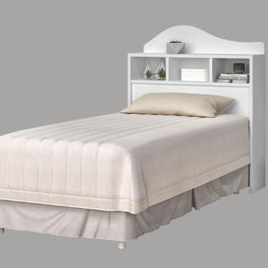 Imagem de Cabeceira Box Solteiro 0,90 Irlanda Cor Flex Branco/Lilás J&A Móveis