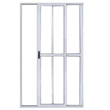 Imagem de Porta Balcão 2 Folhas 2,10x1,50 Branca C/ Fechadura linha 25 premium -