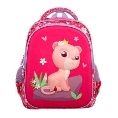 Imagem de Mochila De Costas 14 Leoa 3D Infantil Escolar Passeio