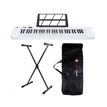 Imagem de Teclado Musical Waldman ClassTone WTS-100 Branco + Suporte Em X + Capa