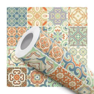 Imagem de Papel De Parede Adesivo Lavável Cozinha Azulejo Português Clássico Ban