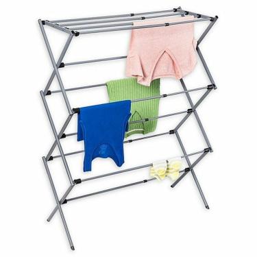 Imagem de Varal De Chao Secador De Roupas Dobravel Telescopico ical Extensivel Com 11 Grades Portatil