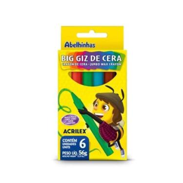 Imagem de Giz De Cera Acrilex Big 06 Cores