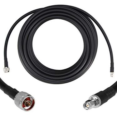 Imagem de GEMEK Cabo SMA macho para macho N de 15 metros, extensão coaxial S-MR400 de baixa perda para 3G 4G 5G 6G LTE ADS-B Ham GPS WiFi RF rádio para antena ou uso de pára-raios (50 Ohm não é adequado para