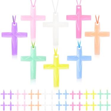 Imagem de XIPENGKEJI 256Pcs Crystal Cross, Plastic Cross, Bulk Cross Religious Party Favors Toy for Easter Vacation Sunday School Church Bible School Operation Christmas,8 Colors