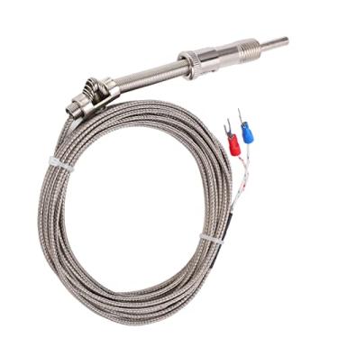 Imagem de Mola de Compressão Tipo K Sonda Tipo K, Termopar Tipo K Sonda de Termopar Controlador de Temperatura de Aço Inoxidável Fio de Termopar Blindado para Fábrica (aço inoxidável 5)