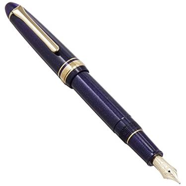 Imagem de Caneta-tinteiro Sailor Pro Fit acabamento dourado claro azul brilhante negrito 11-1038-640