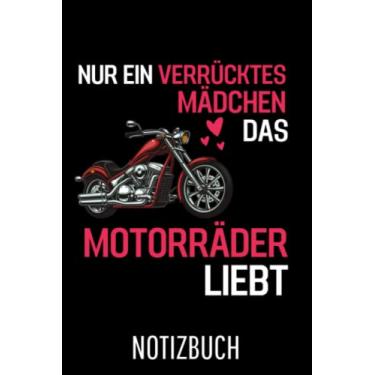 Imagem de Motorrad Biker Nur ein verrücktes Mädchen das Motorräder liebt Motorradfahrer: Liniertes College Notizbuch (A5) mit 120 Seiten