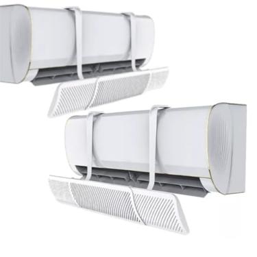 Imagem de Kit com 2 Defletor de Ar Condicionado Split Tamanho Ajustável 57cm a 91cm