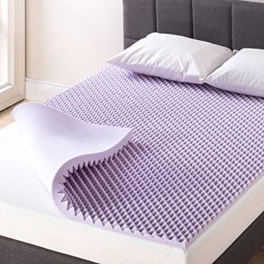 Imagem de Best Price Mattress Espuma viscoelástica de 3,8 cm, infusão de lavanda calmante, cobertura de colchão Queen