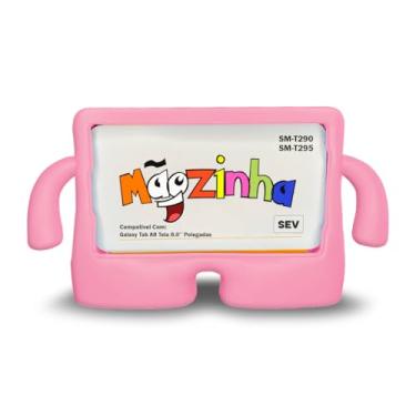 Imagem de Capinha Infantil Mãozinha Compatível Com Tablet Galaxy Tab A8 Tela 8.0'' T290 T295 - Capa Anti Impacto (Rosa Bebê)