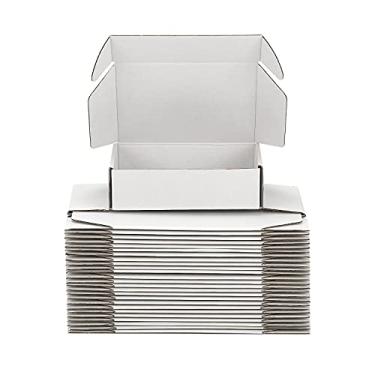Imagem de DUZCLI Conjunto de 25 caixas de transporte pequenas 9x6x3 - pequenas caixas de papelão brancas para embalar pequenas empresas, pequenas caixas para remessa, caixas de correio e pequenas caix