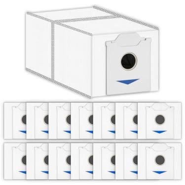 Imagem de (Pacote com 15) Sacos de pó de substituição Omni N30 compatíveis com ECOVACS DEEBOT N30 Omni / N30 Pro Omni robô aspirador de pó, camada de filtro de carvão ativado, sacos descartáveis, saco de vácuo,