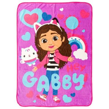 Imagem de Silver Buffalo Gabby's Dollhouse Gabby e Cupcake Serigrafia Flanela Cobertor de Lã (114.3 cm x 152.4 cm 180gsm)
