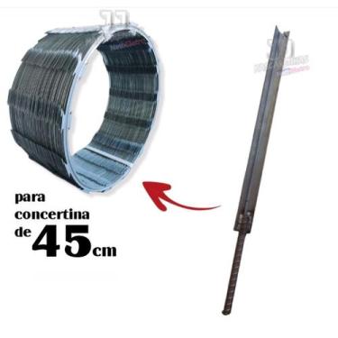 Imagem de Kit 15 Haste Galvanizado para concertina 45cm vergalhão - JJ