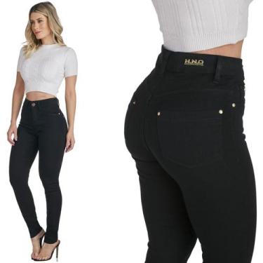 Imagem de Calça Jeans Feminina HNO Jeans Skinny Preta Premium, 36