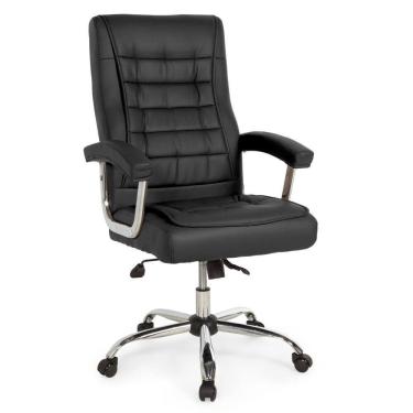 Imagem de Cadeira De Escritório Giratória Presidente Premium Com Molas Ensacadas - Preto