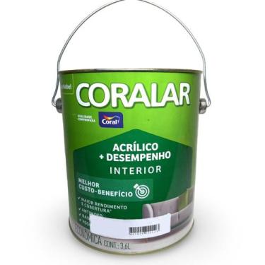 Imagem de Tinta Parede Acrílica Econômica Mais Desempenho Anti-Mofo 3,6L Coralar