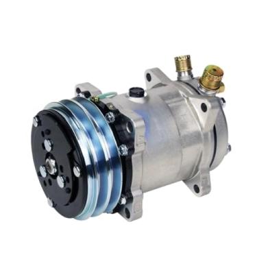 Imagem de Compressor universal modificado de ar condicionado para carro, 5h14, 12v/24v, polia blet, trator, escavadeira, caminhão 508, bomba a/c(5H14-2A DC-24V)