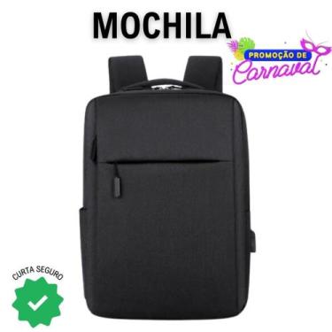 Imagem de Mochila Minimalista Impermeável com USB  Ideal para Bloquinhos e Dia a