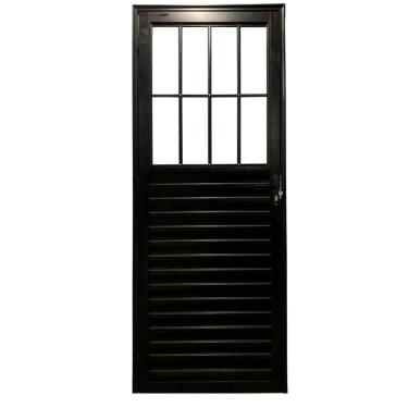 Imagem de Porta social 2,10x80 lado DIREITO no alumínio preto