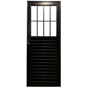 Imagem de Porta social 2,10x80 lado ESQUERDO no alumínio preto