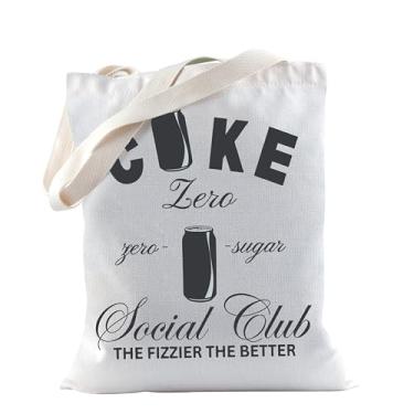 Imagem de TSOTMO Sacola de bebidas, presente para amantes de bebidas, refrigerantes, bebidas sociais, clube, para amantes de bebidas refrigerantes sem açúcar, Bolsa Zero Co