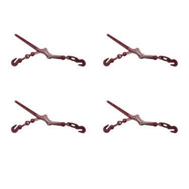 Imagem de Mytee Products Fichário de pressão estilo alavanca 5/16" - 3/8" G70 Corrente de fichário 2,450 kg Limite de carga de trabalho | Alavanca de corrente para reboque de caminhão de leito (embalagem com 4)