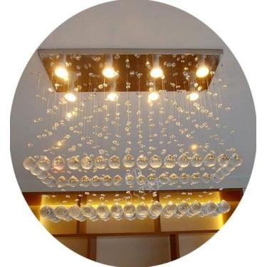Imagem de Luminária Plafon Teto Retangular Luxuoso Para Sala De Jantar - LUZ DEC