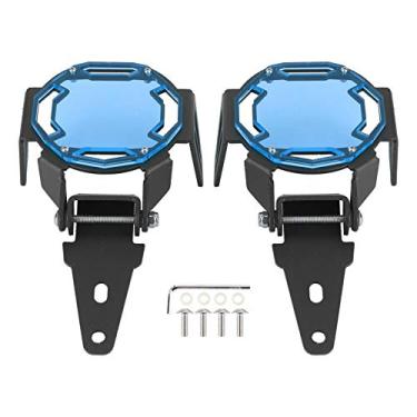Imagem de GRCFUMO Protetor de lâmpada de neblina para motocicleta, capa de luz de neblina LED, proteção de luz de neblina, capa protetora para farol de neblina para acessórios de (Azul)