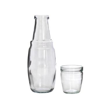 Imagem de Jarra Lisa com Copo de Vidro 1000ML - Wincy Casa