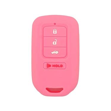 Imagem de SEGADEN Capa protetora de silicone para HONDA 3+1 Botão de espera 4 botões Smart Remote Key Fob CV4210 Rosa
