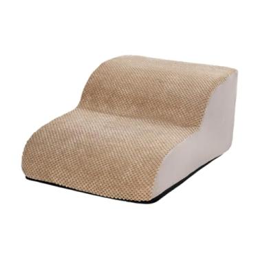 Imagem de Bothyi Escadas de cachorro para cães pequenos degraus para cães para cama alta e sofá espuma de alta densidade de espuma macia 2 escadas de estimação para, Bege