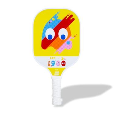 Imagem de Sonix Pac-Man | Aprovado pela USAPA | Raquete de Pickleball Premium | Superfície de Fibra de Vidro, Aderência Antiderrapante | Raquete de Bola Pickle Simples | Pacman - Amarelo