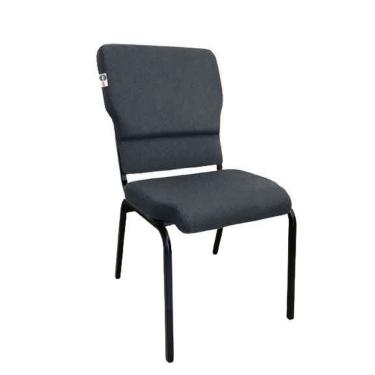 Imagem de Cadeira Empilhável para Igrejas Evangélicas Linha Church Cinza