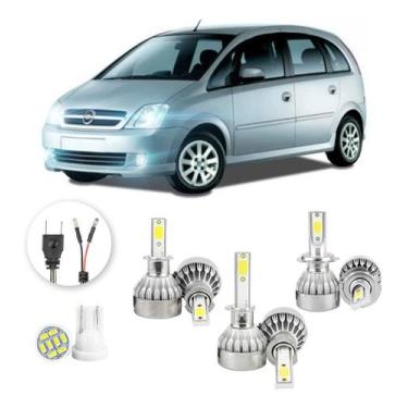 Imagem de Lampadas Led Chevrolet Meriva 2003 A 2012 H3 H1 H7 20000lm - V10, Bran