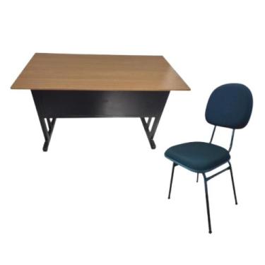 Imagem de Kit estudos mesa concurso hvf+ cadeira fixa confortável - HENVIFER