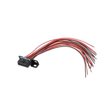 Imagem de A ABSOPRO J1962F OBD2 Conector fêmea de 16 pinos porta traço fio estanhado aberto cabos completos chicote fixo plugue montado 12 polegadas 30 cm substituição do item
