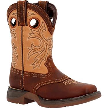 Imagem de Durango Bota masculina Lil Rebel bordada, bico quadrado largo - DBT0240Y 5 D marrom