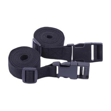 Imagem de Colaxi 2PCs Golf Carrinho Bolsa de carrinho Correias de fixação embalando 100 cm de ligação de nylon tiras de bagagem de amarração, Preto
