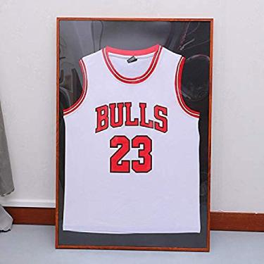 Imagem de Moldura de exibição de camisa esportiva, moldura de exibição de jersey, moldura de exibição montada na parede, moldura de coleção adequada para camisetas, uniformes de futebol, uniformes de basquete