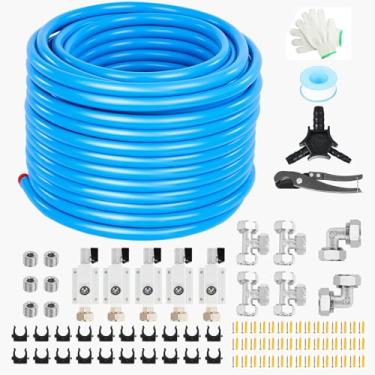 Imagem de Kit de linha de ar comprimido 3/10.2 cm x 200 pés, kit de linha de ar de loja, kit de linha de ar, tubulação HDPE-alumínio-HDPE, à prova de vazamento, para acessórios de compressor de ar, adequado