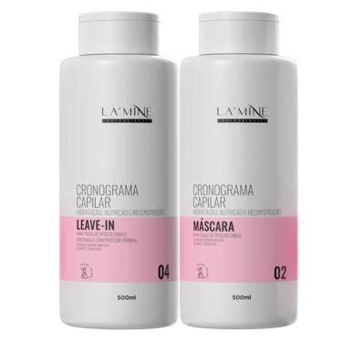 Imagem de Kit Máscara + Leave-In Cronograma Capilar Lamine 2X500Ml