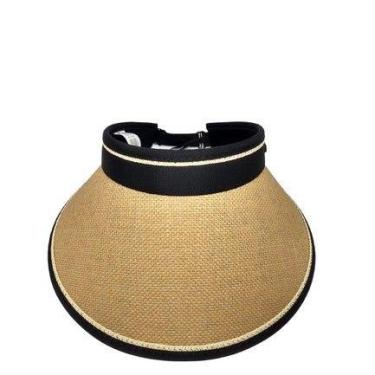 Imagem de viseira praia moda verao tendencia praiana de elastico com ajuste dobl