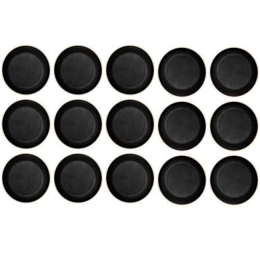 Imagem de Kit 15 Pratos para Comida Japonesa Sushi 21,5cm de Melamina Raso Orien