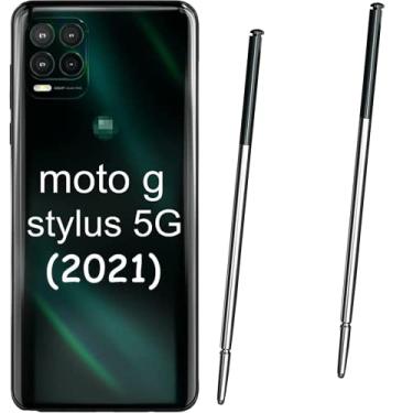 Imagem de Pacote com 2 canetas de toque pretas G Stylus 5G para Motorola Moto G Stylus 5G, XT2131, XT2131DL, XT2131-1, XT2131-3, XT2131-4 Touch Pen